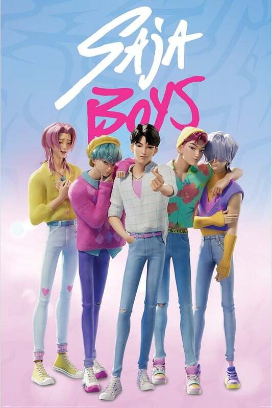 KPop Demon Hunters Saja Boys plakát vícebarevný