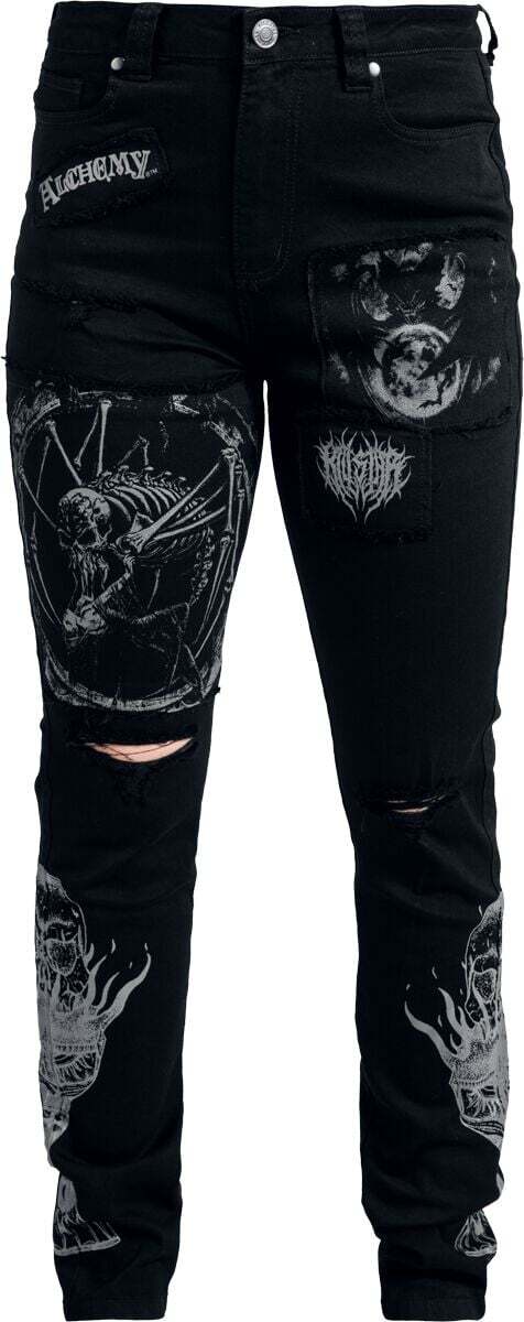 Alchemy by Killstar Grail Of Loathing Skinny Jeans Dámské kalhoty černá