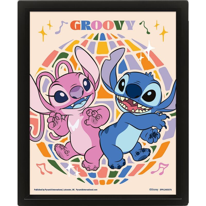 Lilo & Stitch 3D obrázek Groovy Zarámovaný obraz vícebarevný