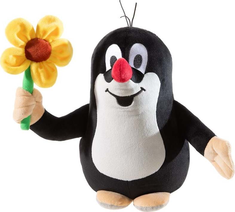 krtek Krteček s květem plyšová figurka vícebarevný