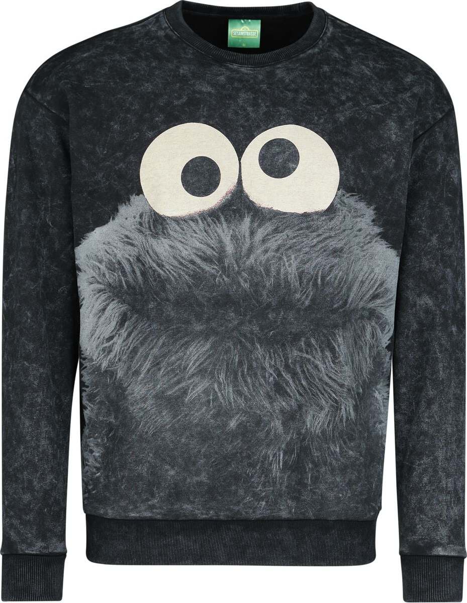 Sesame Street Krümelmonster - Oversized Svetr černá