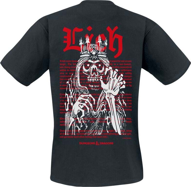 Dungeons and Dragons Lich King Tričko černá