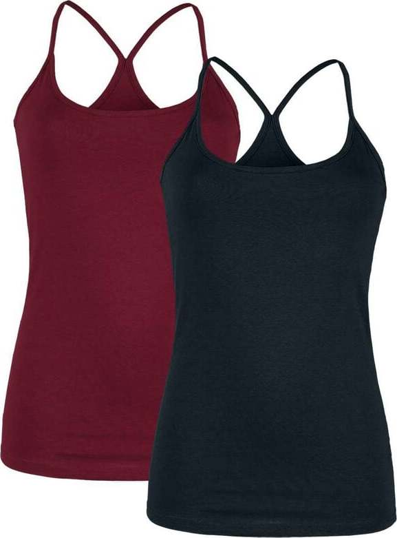 RED by EMP Basic Dámský tank top - sada cerná/bordová