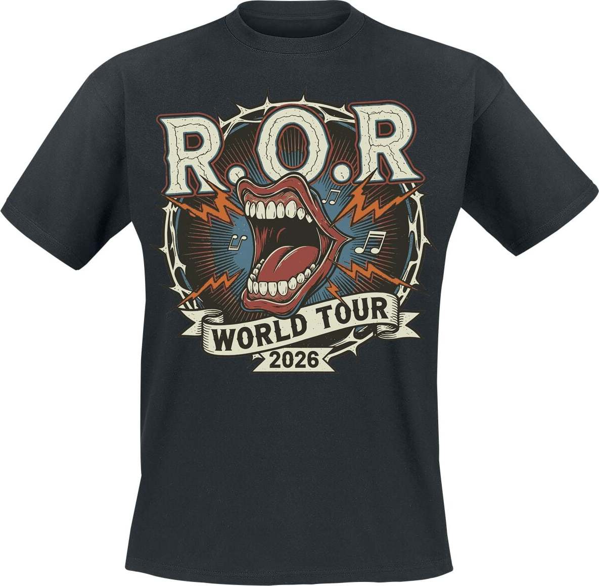 Godsmack The Rise Of Rock Mouth World Tour Tričko černá