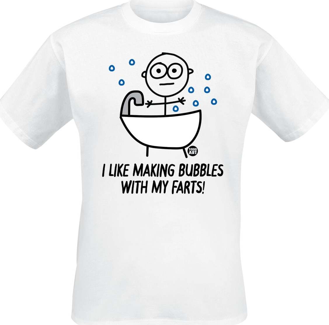 Todd Goldman I Like Making Bubbles Tričko bílá