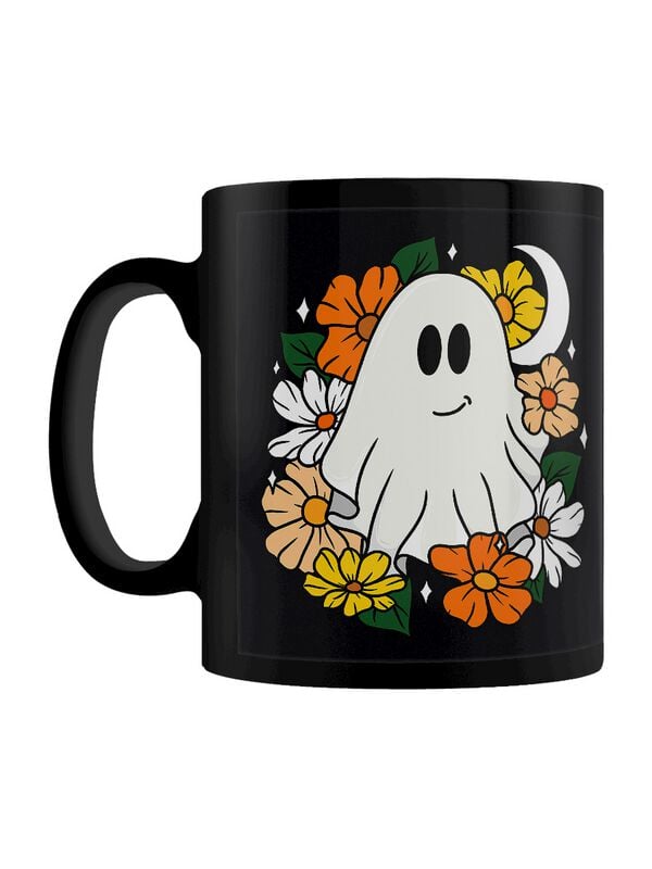 Halloween (Fun) Floral Ghost Hrnek černá