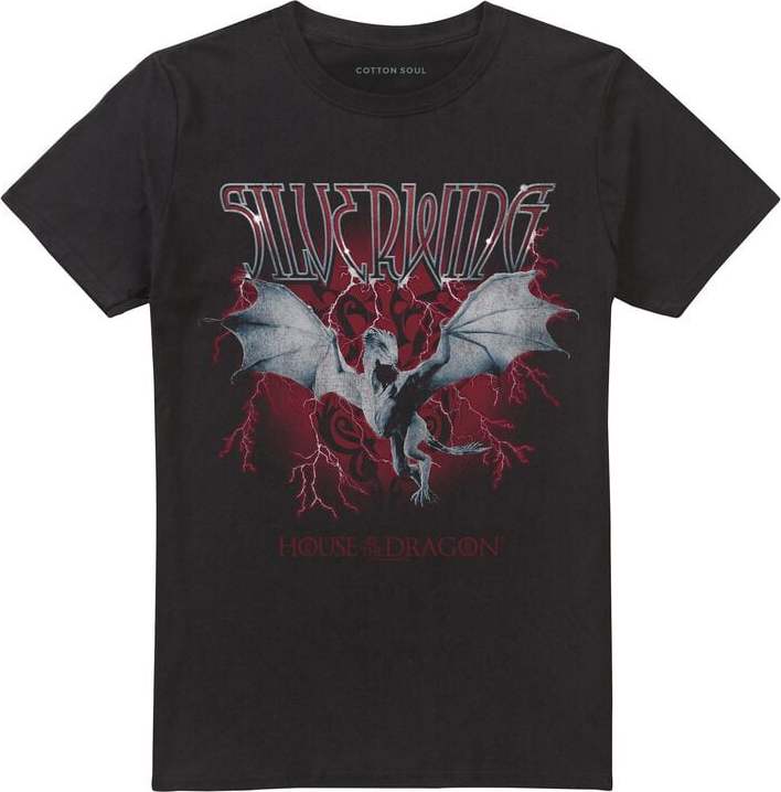 Game Of Thrones House of the Dragon - Silverwing Metal Tričko černá