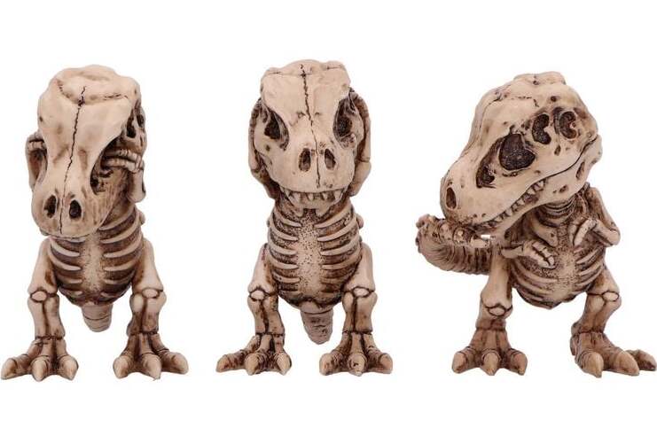 Nemesis Now Three Wise Tyrannosaurus Rex Skeletons Socha vícebarevný