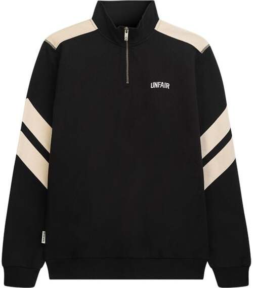 Unfair Athletics Mikina CURVED se zapínáním na zip Mikina cerná/béžová