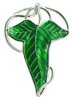 Pán prstenů Lorien Leaf Odznak zelená