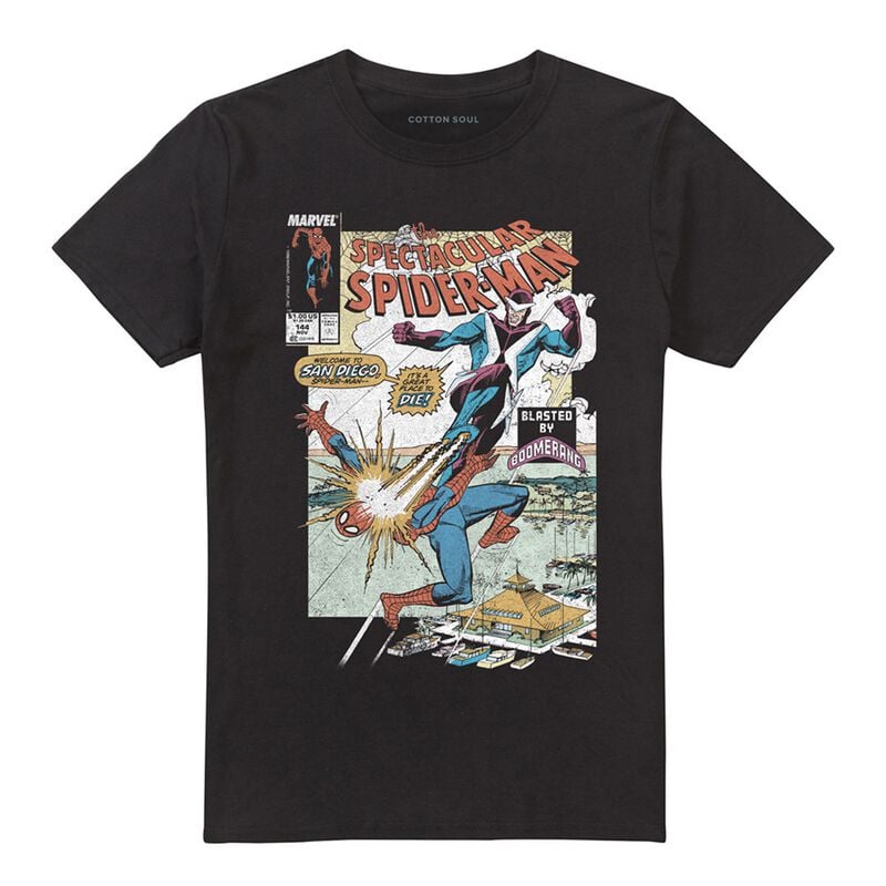 Spider-Man Retro Blasted by Boomerang Tričko černá