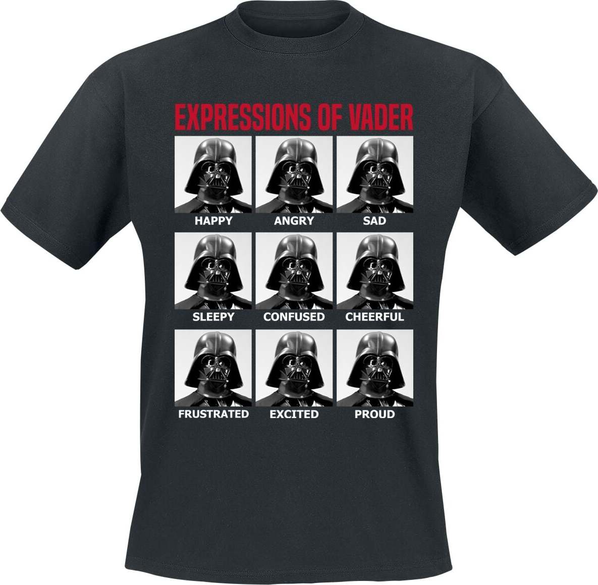 Star Wars Expressions Of Vader Tričko černá