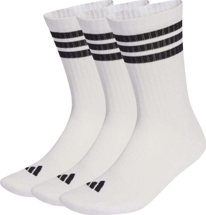 Adidas 3 páry ponožek 3 Stripes Ponožky bílá