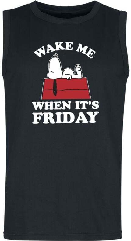Peanuts Snoopy - Wake Me When It´s Friday Tank top černá