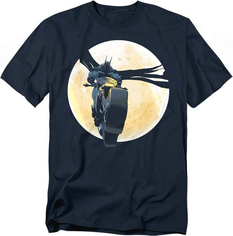 Batman Batman Absolute Motorcycle Moon Tričko námořnická modrá