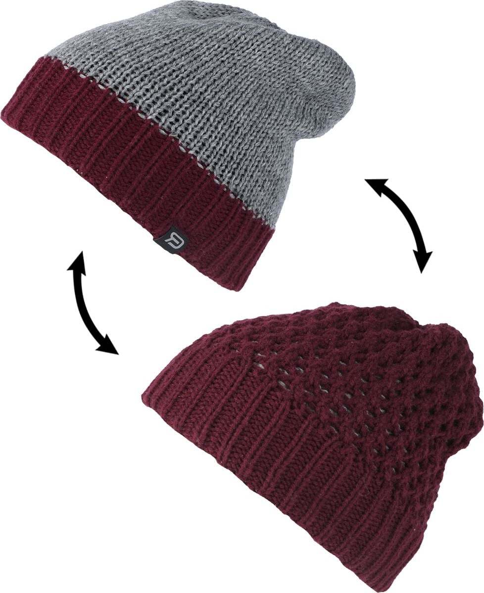 RED by EMP Čepice Beanie čepice červeno-šedá