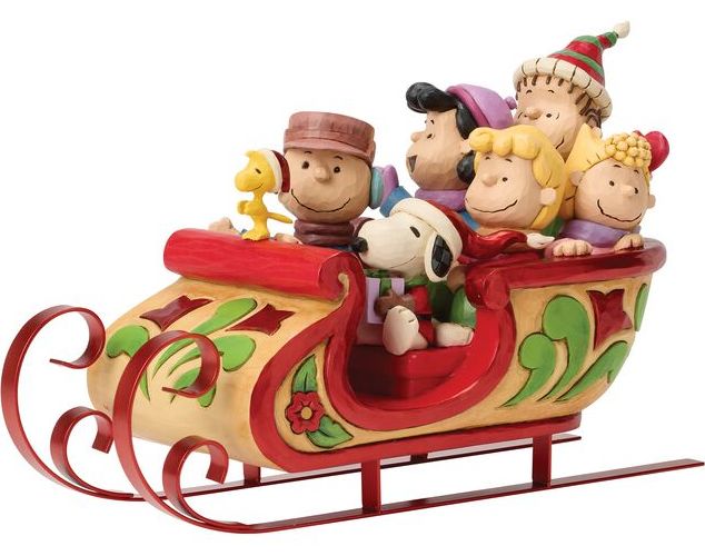 Peanuts A Sleigh Ride to Remember (Snoopy and Friends in Sleigh) Sberatelská postava vícebarevný