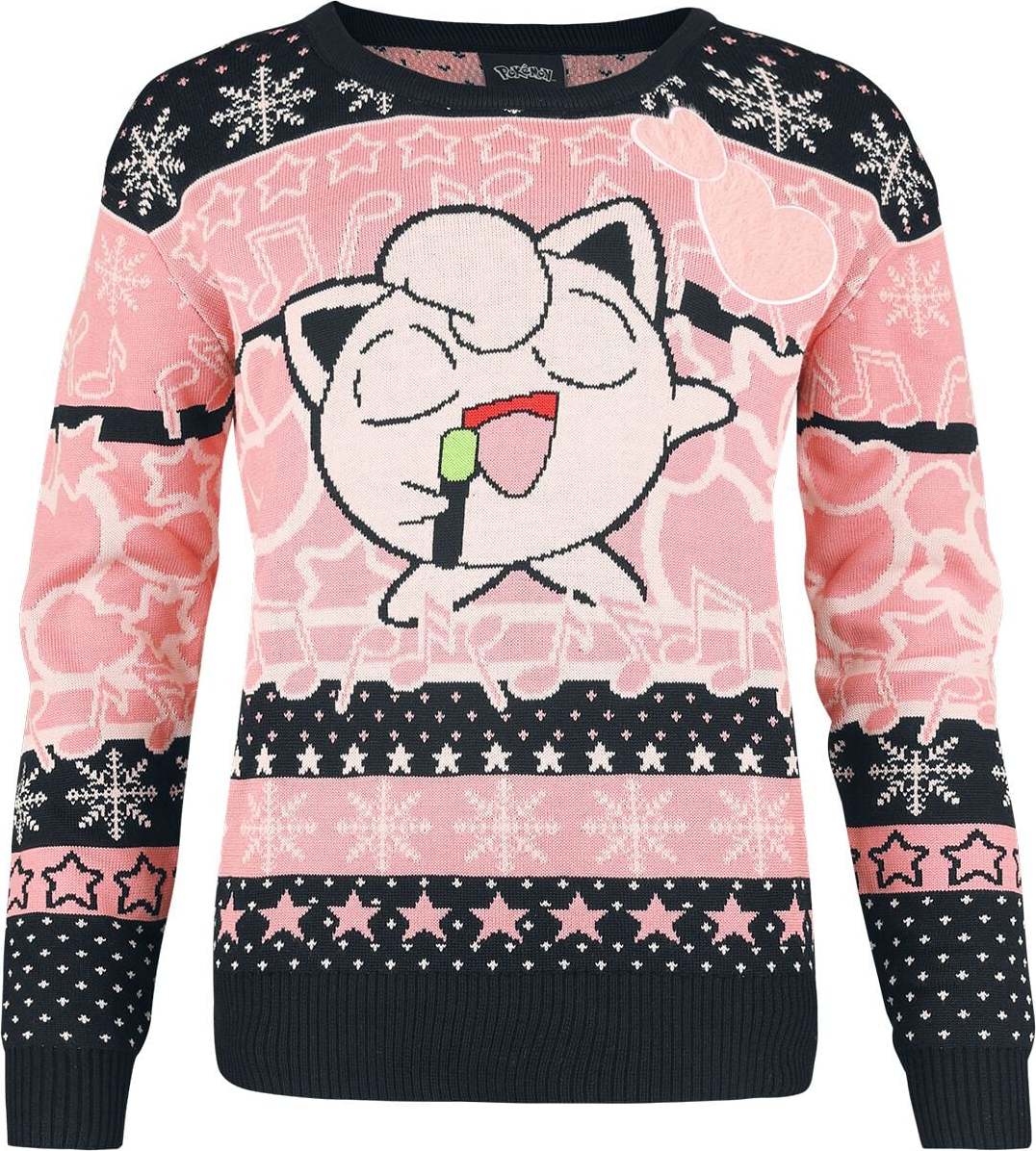 Pokémon Pummeluff Dámnský svetr ružová/cerná