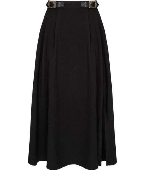 Hell Bunny MAUDE SKIRT Sukně černá
