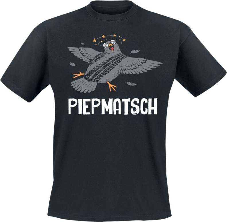 Tierisch Piepmatsch Tričko černá