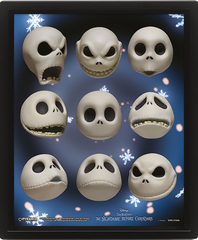The Nightmare Before Christmas 3D obrázek Jack Zarámovaný obraz vícebarevný