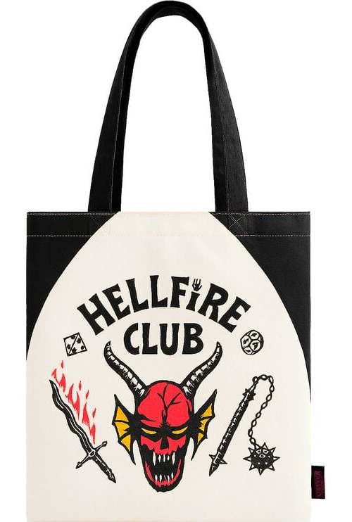 Stranger Things Hellfire Club Plátená taška bílá/cerná/cervená