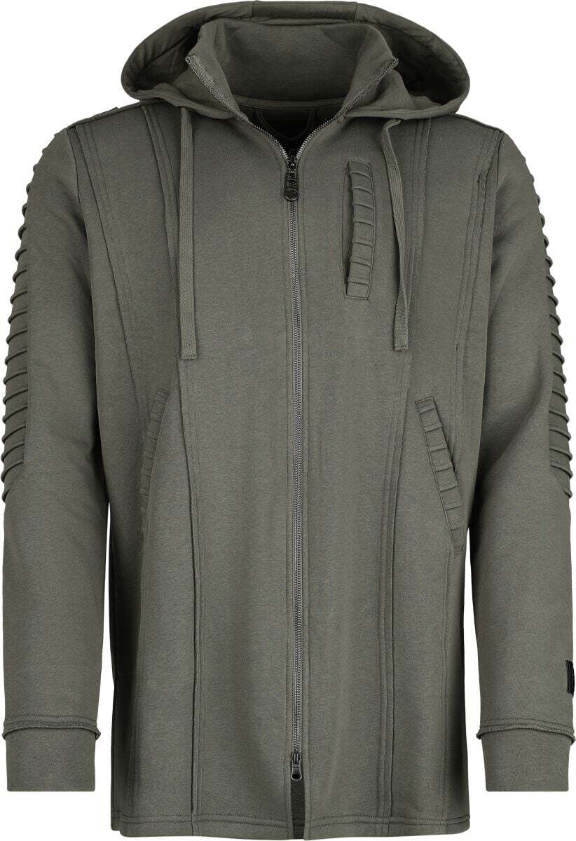 Black Premium by EMP Essential Mikina s kapucí na zip olivová