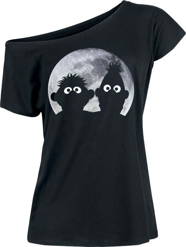 Sesame Street Ernie und Bert - Moonlight Dámské tričko černá