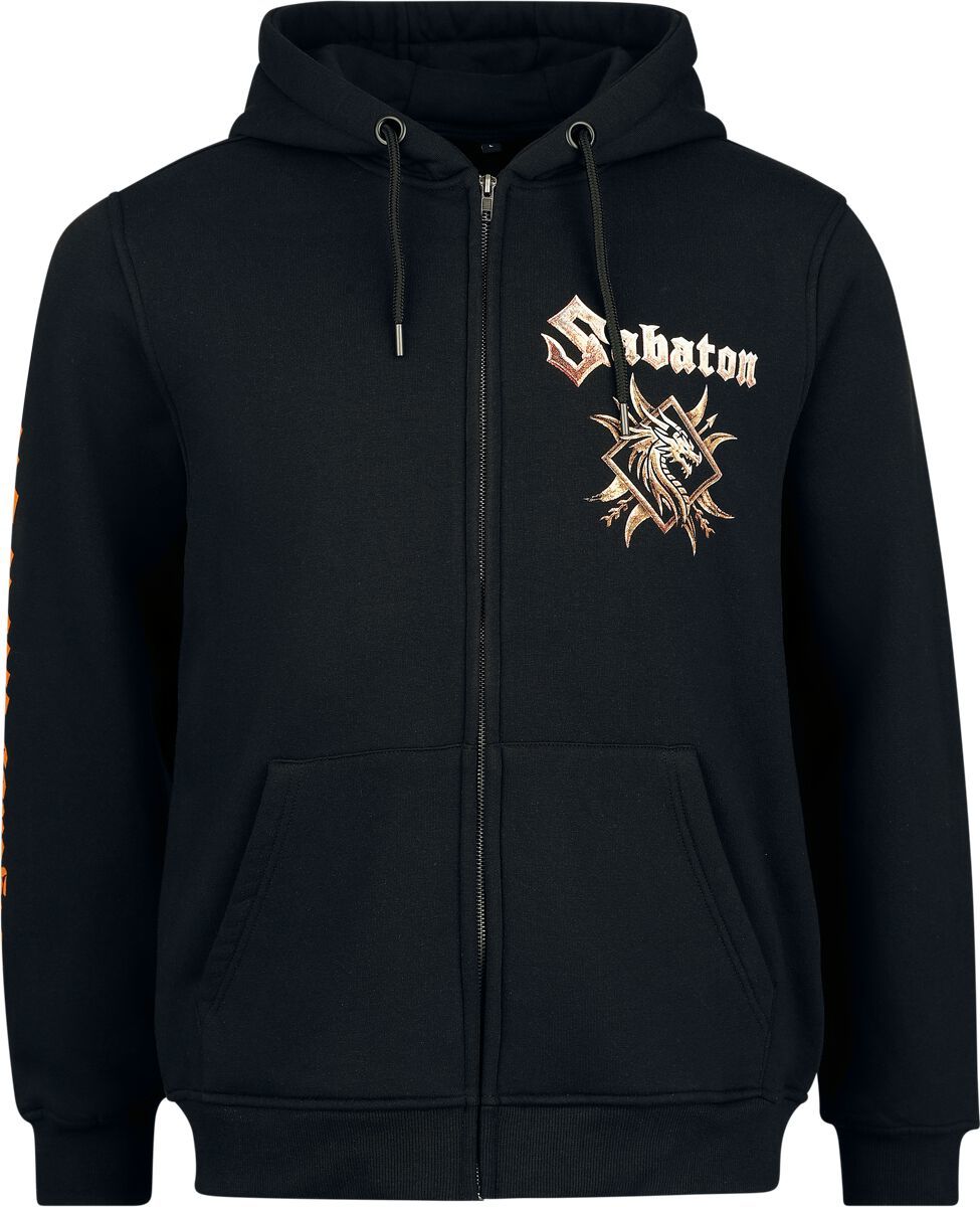 Sabaton Elephant Mikina s kapucí na zip černá