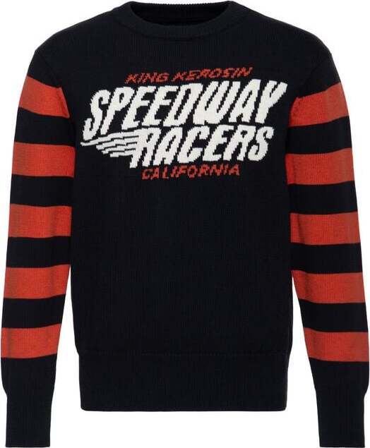 King Kerosin Speedway Racers Knit Sweater Svetr cerná/cervená