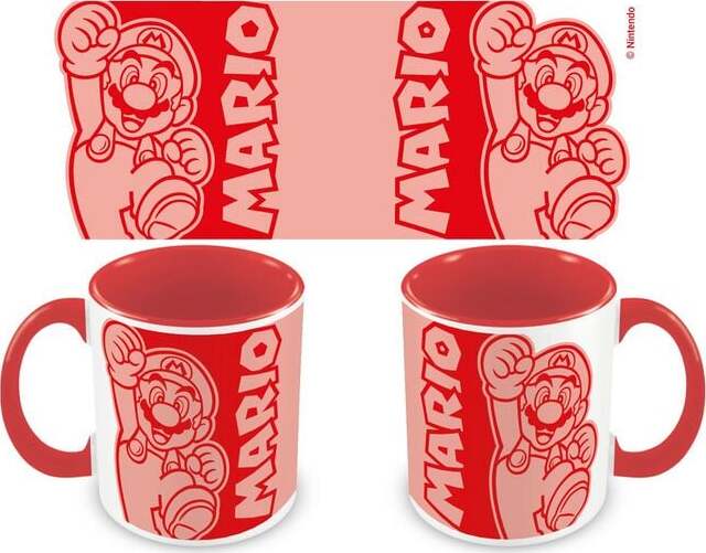 Super Mario Mario - Red coloured inner Mug Hrnek standard