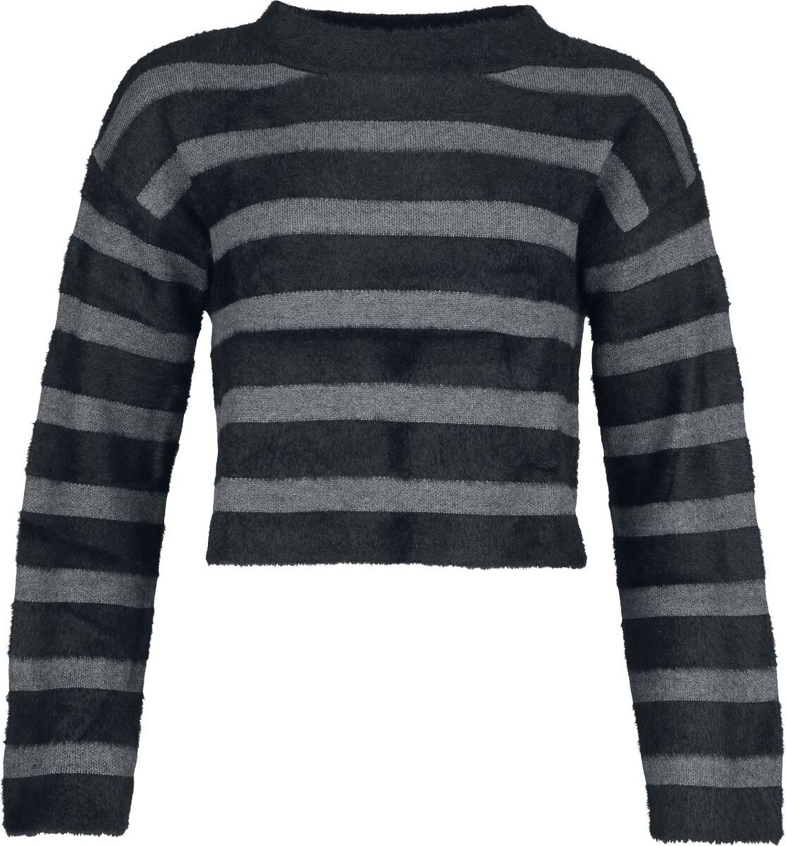 KIHILIST by KILLSTAR Stormstripe Sweater Dámská mikina cerná/šedá