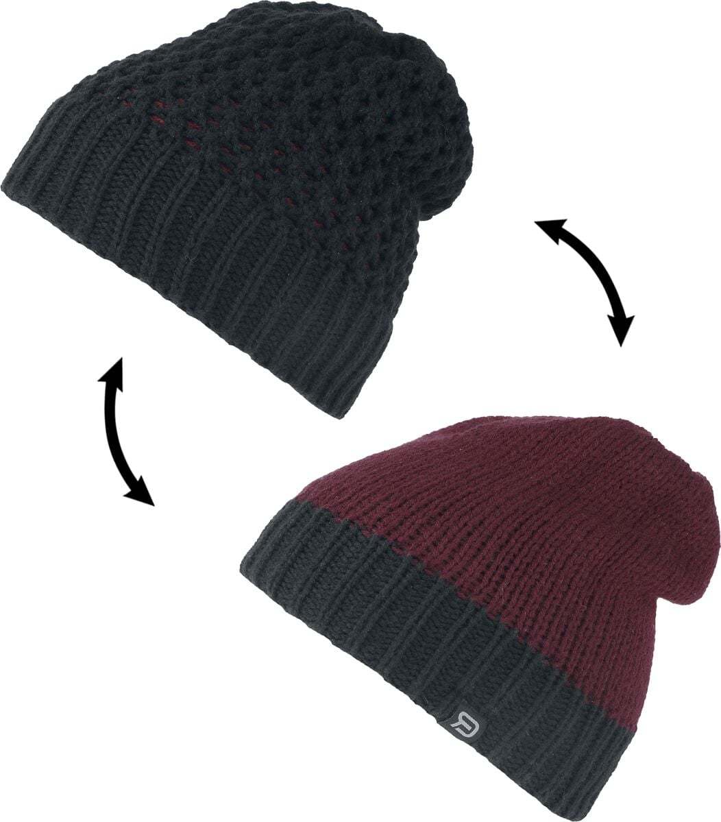 RED by EMP Čepice Beanie čepice cerná/cervená