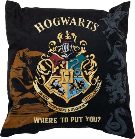 Harry Potter Hogwarts dekorace polštár vícebarevný