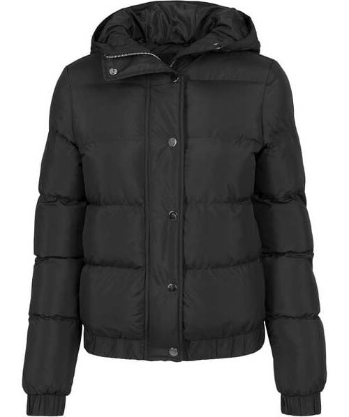 Urban Classics Ladies Hooded Puffer Jacket Dámská bunda černá