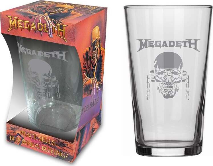 Megadeth Peace Sells pivní sklenice transparentní