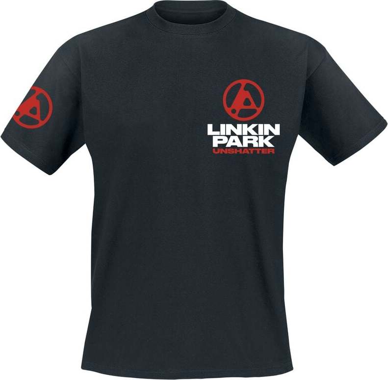 Linkin Park Unshatter Red Logo Tričko černá