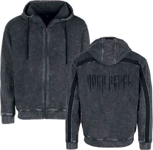 Rock Rebel by EMP Incognito Rebel Mikina s kapucí na zip šedá