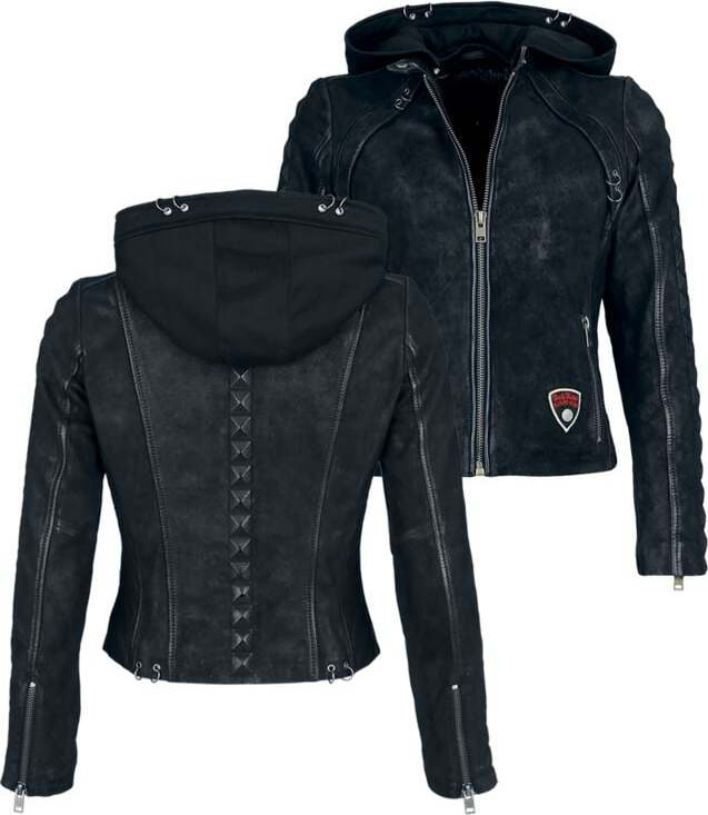 Rock Rebel by EMP Dámská kožená bunda černá