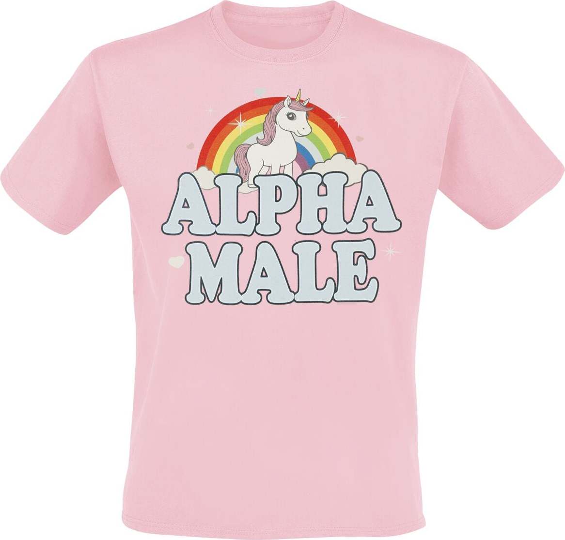 Einhorn Alpha Male Tričko světle růžová
