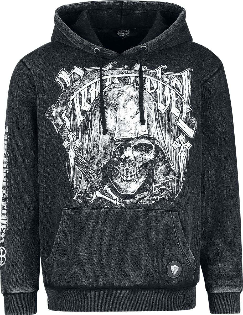 Rock Rebel by EMP Rebels & Reapers Metal Pin Mikina s kapucí šedá