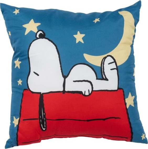 Peanuts Snoopy - Mond und Sterne dekorace polštár vícebarevný