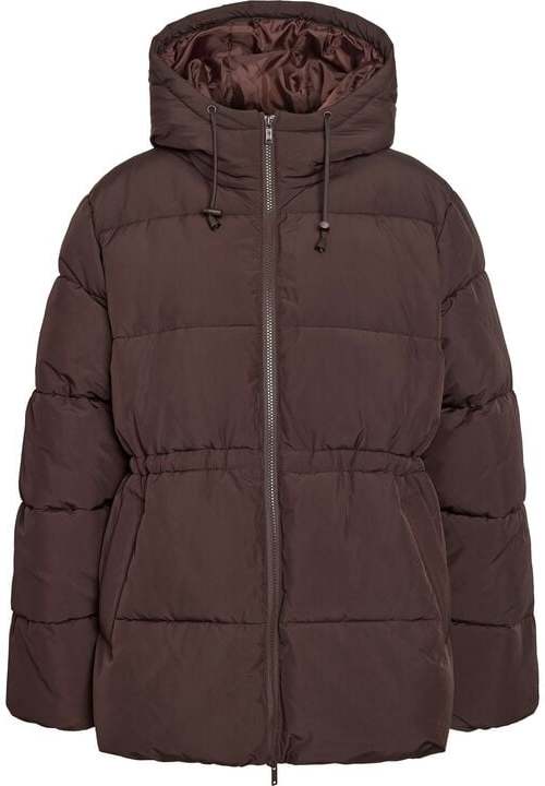 Noisy May NMROSY WAISTED PUFFER JACKET NOOS Dámská zimní bunda hnědá
