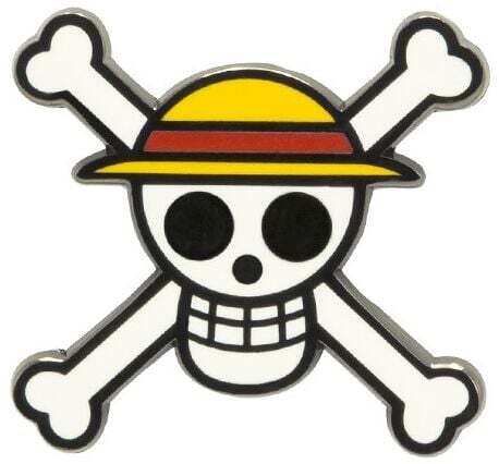 One Piece Skull - Luffy Odznak vícebarevný