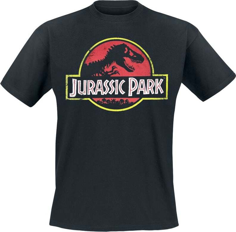 Jurassic Park Classic Logo - Heavyweight Tričko černá