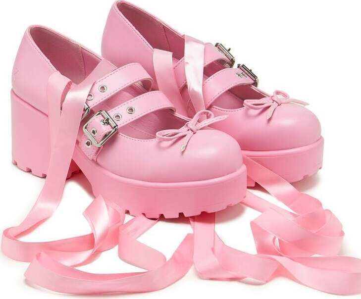 KOI Miyako Lace Up Ballet Shoes Vysoké podpatky růžová
