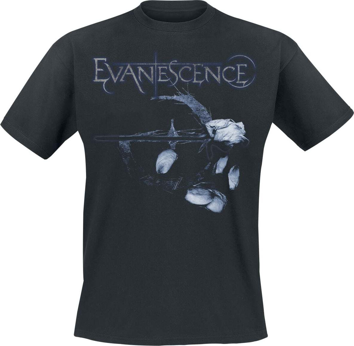 Evanescence Logo Petals Tričko černá
