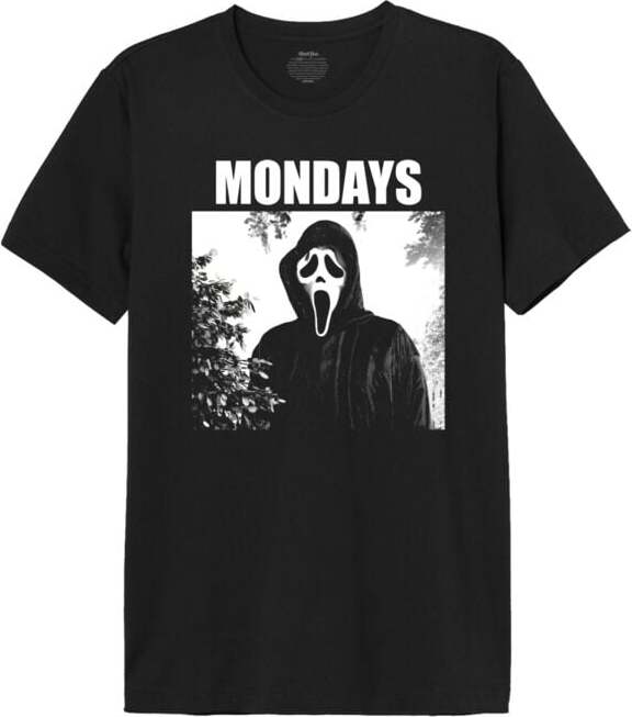 Scream (Film) Ghostface - Mondays Tričko černá