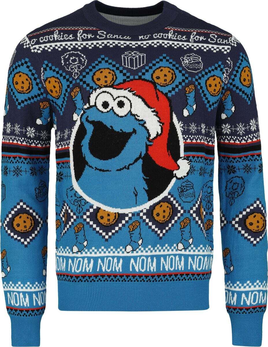 Sesame Street Krümelmonster - Cookie Monster Pletený svetr vícebarevný