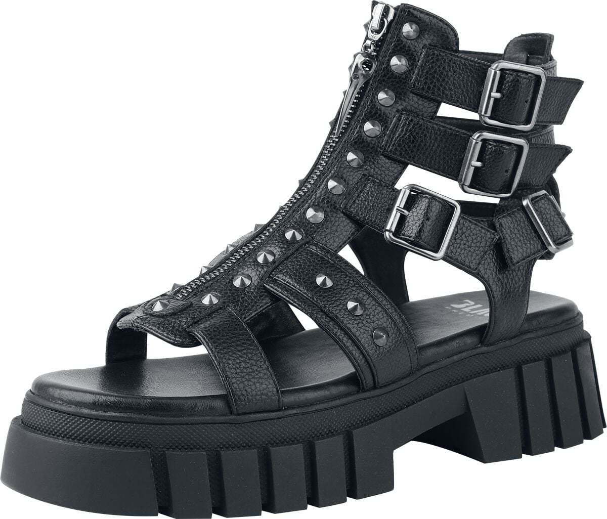 Black Premium by EMP Vybíjené sandály sandály černá